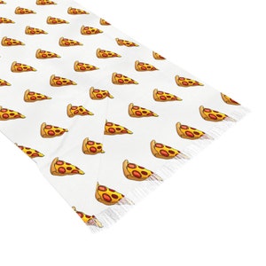 Pizza Scarf Pizza Colorful Scarf Rave Pashmina Pizza Lover 27&quot; x 73&quot; Many Colors
