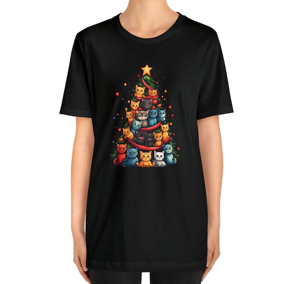 Funny Cats Christmas Tree Tee Ornament Decor Gift T-Shirt Funny Cats Christmas Tree Tee Ornament Decor Gift T-Shirt