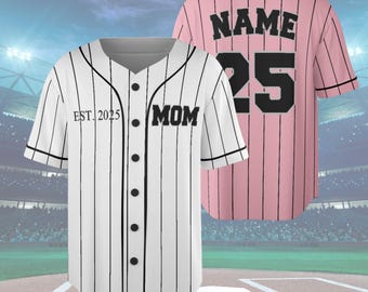 Personalized Mom Baseball Jersey: New Mom Outfit, Pregnancy Reveal