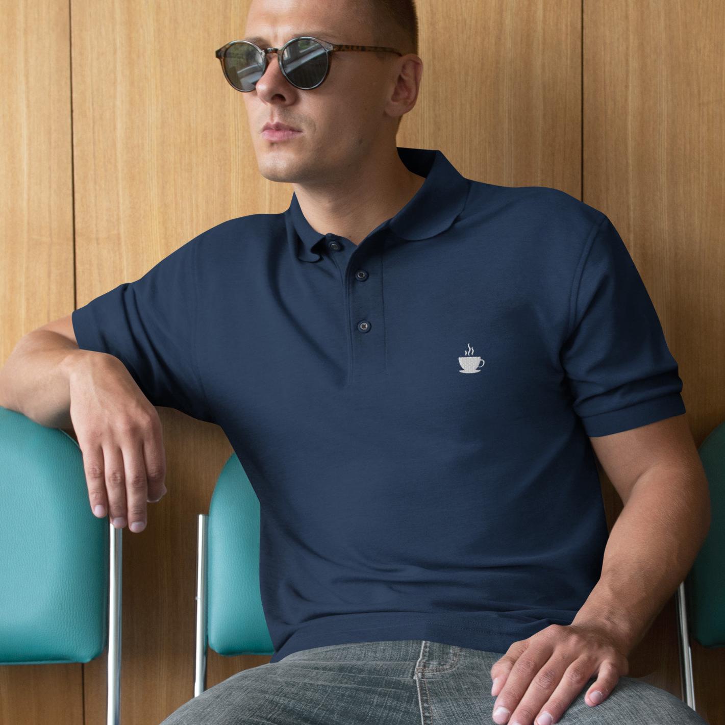 Coffee Shirt for Men, Coffee Polo Shirt, Coffee Lover Golf Shirt