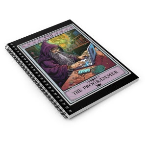 Programmer Notebook, The Programmer Tarot Card Journal, Software Engineer 6" x 8" Notebook Coder Journal Notebook image 6