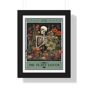 Pflanzenliebhaber Wandkunst, Die Pflanzenliebhaber Tarot Karte Gerahmter Druck Pflanzenliebhaber Druck Verrückte Pflanzendame Pflanze Mama Papa Geschenk Hauspflanze Wandkunst
