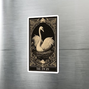 Pegatina de la carta del Tarot del Cisne, pegatina de vinilo del cisne, impermeable, resistente a los rayos UV, para portátil