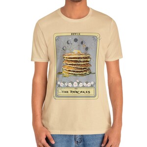 Pancake Shirt, The Pancakes Tarot Card Shirt, Pancakes Lover T-shirt Breakfast Shirt Soft Cream