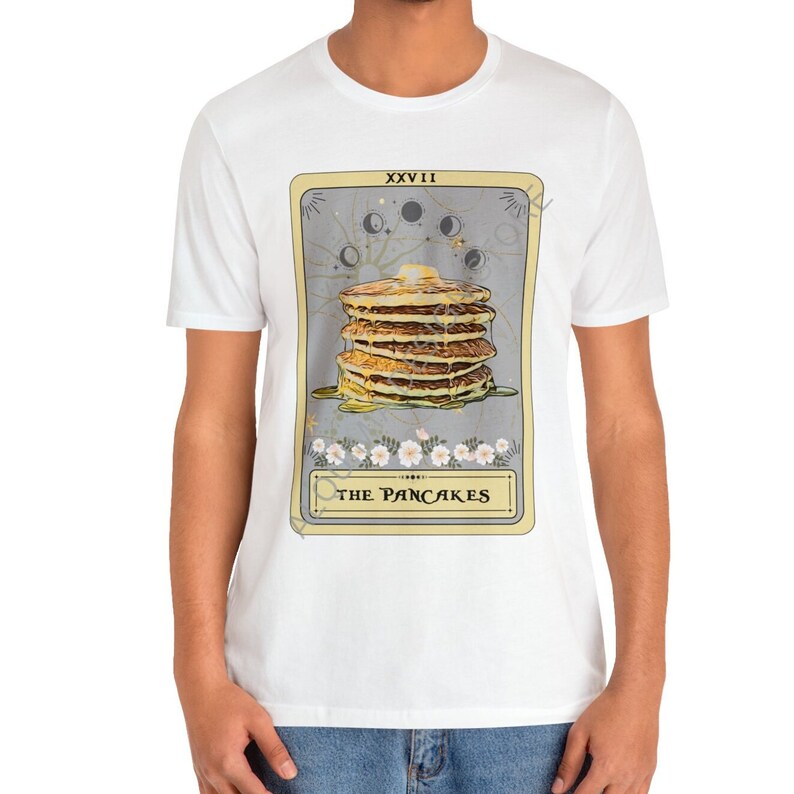 Pancake Shirt, The Pancakes Tarot Card Shirt, Pancakes Lover T-shirt Breakfast Shirt White
