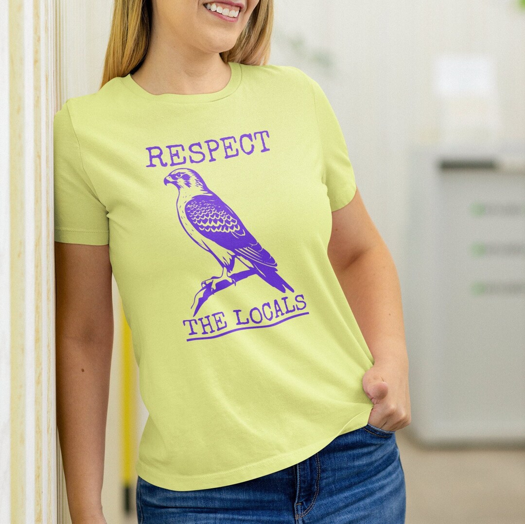Respect the Locals Falcon Shirt, Funny Retro Hawk T-shirt Vintage ...
