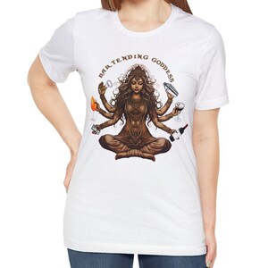 Bartending Goddess Bartender Shirt, Gift For Bartender Woman, Cocktail T-shirt White
