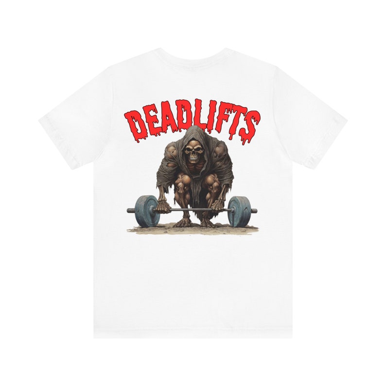 Kreuzheben Shirt, BACK PRINT Gewichtheben Shirt Gym T-shirt Geschenk für Gym Rats Crossfit Tee Bild 7
