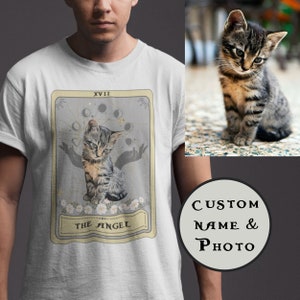 Personalisiertes Haustier Shirt, personalisiertes Haustier T-Shirt, benutzerdefiniertes Katzen Foto Tarot Karten Hunde T-Shirt, benutzerdefiniertes Haustier Gif kundenspezifisches Hund Tshirt Katzen Tarot Karte kundenspezifisches