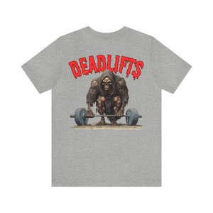 Kreuzheben Shirt, BACK PRINT Gewichtheben Shirt Gym T-shirt Geschenk für Gym Rats Crossfit Tee Athletic Heather