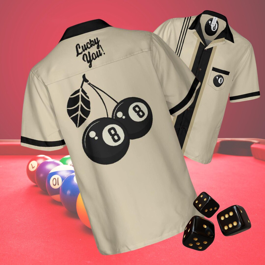 Deer Lady Heren bowling shirt jaren 1950 retro print Hawaiiaanse shirts korte mouw casual button down shirt strand shirts, Z-zwart Kruis, S