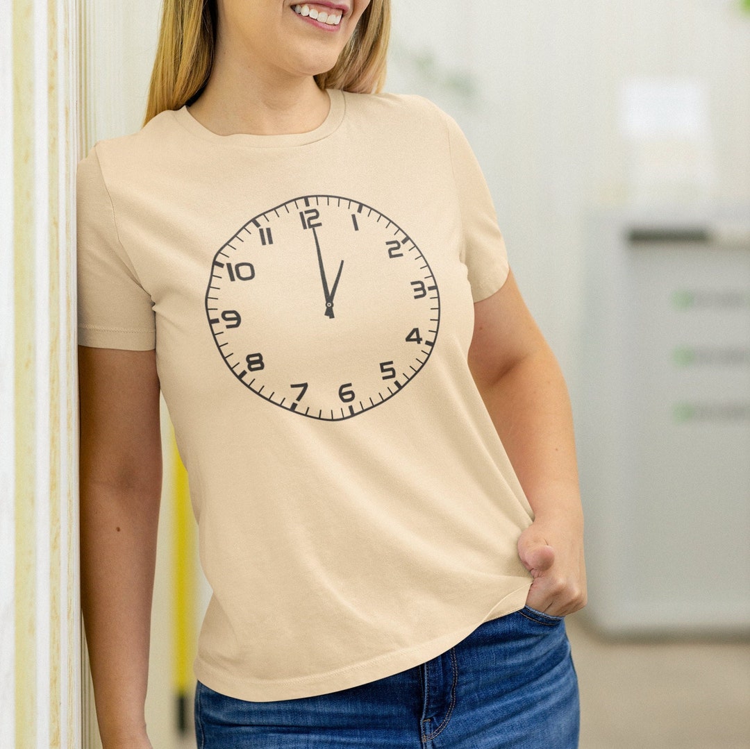 Personalized Clock Shirt, Any Hour Custom Clock T-shirt, Watch Lover ...
