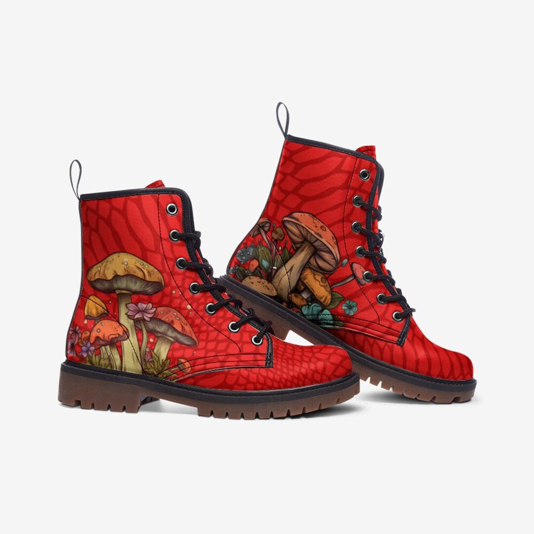 rurumu: mix ribbon boots red - boys in the band