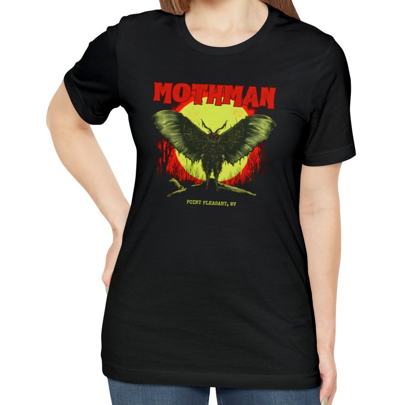 Mothman Shirt Cryptid Tshirt Cryptozoology West Virginia Mothman Tee Gift image 7