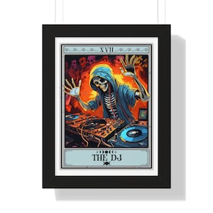 Dj Gifts, The DJ Tarot Karte Gerahmter Druck Wandkunst Einzigartiges dj Geschenk