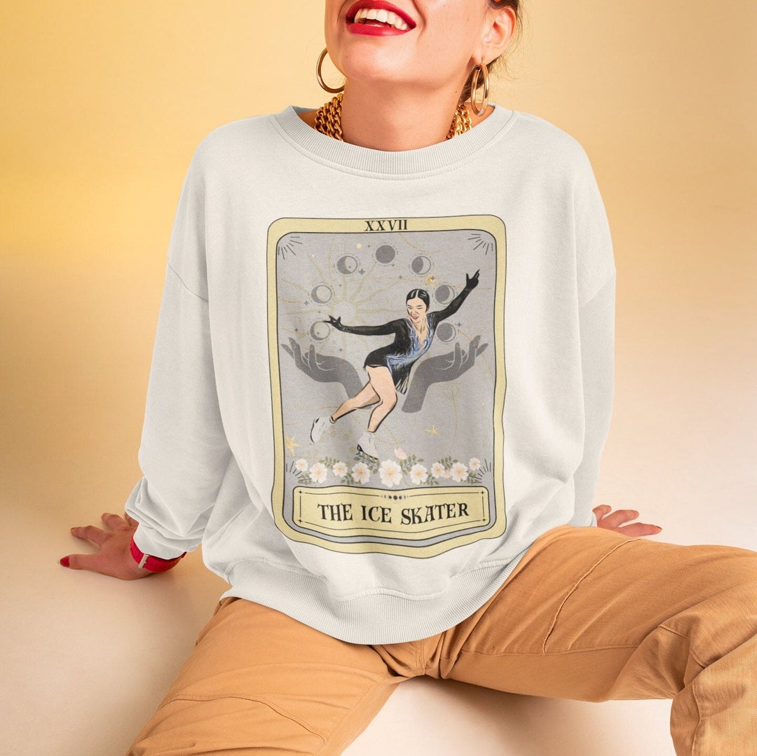 Ice Skating Sweatshirt the Ice Skater Tarot Card Sweatshirt Etsy