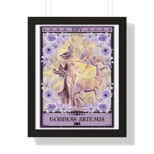 Göttin Artemis Tarot Karte Bilderrahmen, gerahmte Wandkunst