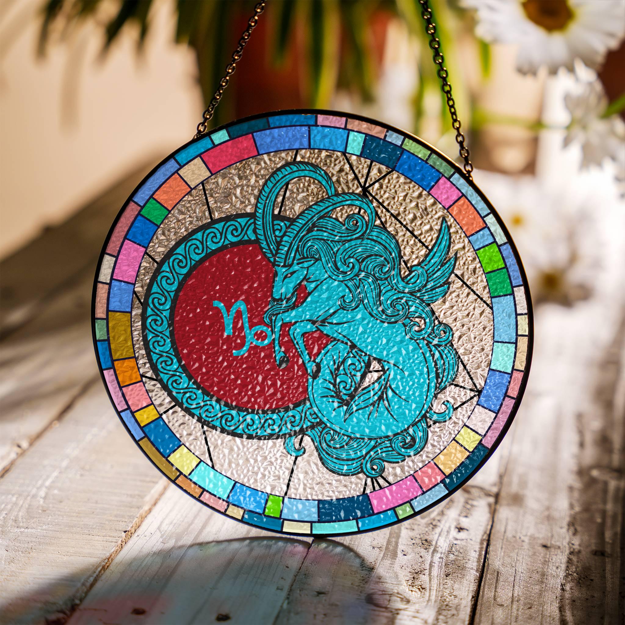 Gemini Stained Glass Zodiac Suncatcher Lightcatcher Gemini Window