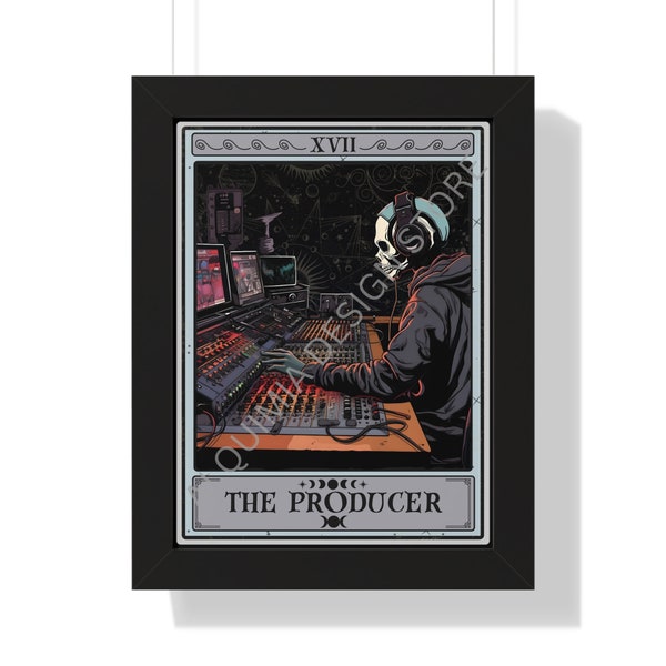 Musikproduzent Geschenke, The Producer Tarot Karte Wandkunst, Aufnahmestudio Dekor Aufnahmestudio Poster für Musikproduzent Tontechniker