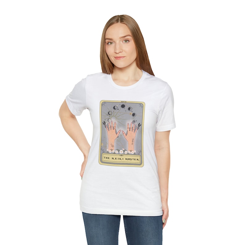 Reiki Master Tarot Shirt, Reiki Master Shirt Gift for Reiki Master Graduation, ReikiHealing TShirt with Tarot Card Design image 5
