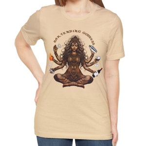Bartending Goddess Bartender Shirt, Gift For Bartender Woman, Cocktail T-shirt Soft Cream