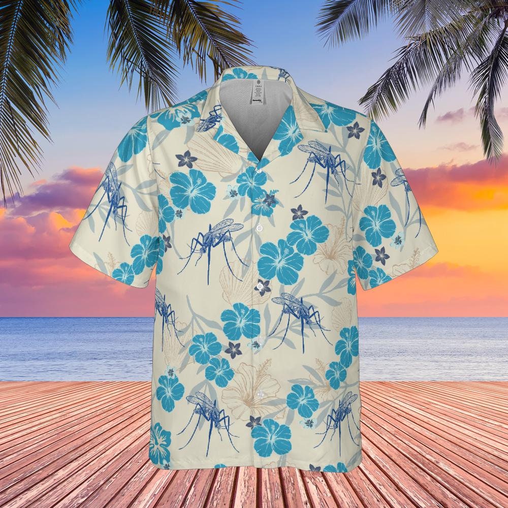 Mosquito Hawaiian Shirt: Bug Print Aloha Shirt - Etsy