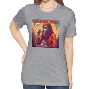 Bigfoot Gin and Tonic Shirt, Bigfoot Cocktail Shirts Gin and Tonic Gifts Sasquatch image 10