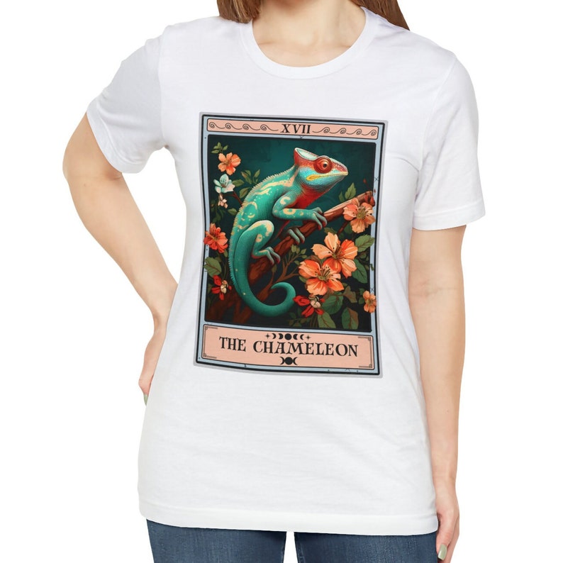 Chameleon Shirt, The Chameleon Tarot Card Shirt, Chameleon Lover Gifts image 9