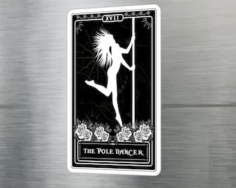Pole Dancer Tarot Card Sticker: Satin Vinyl Decal