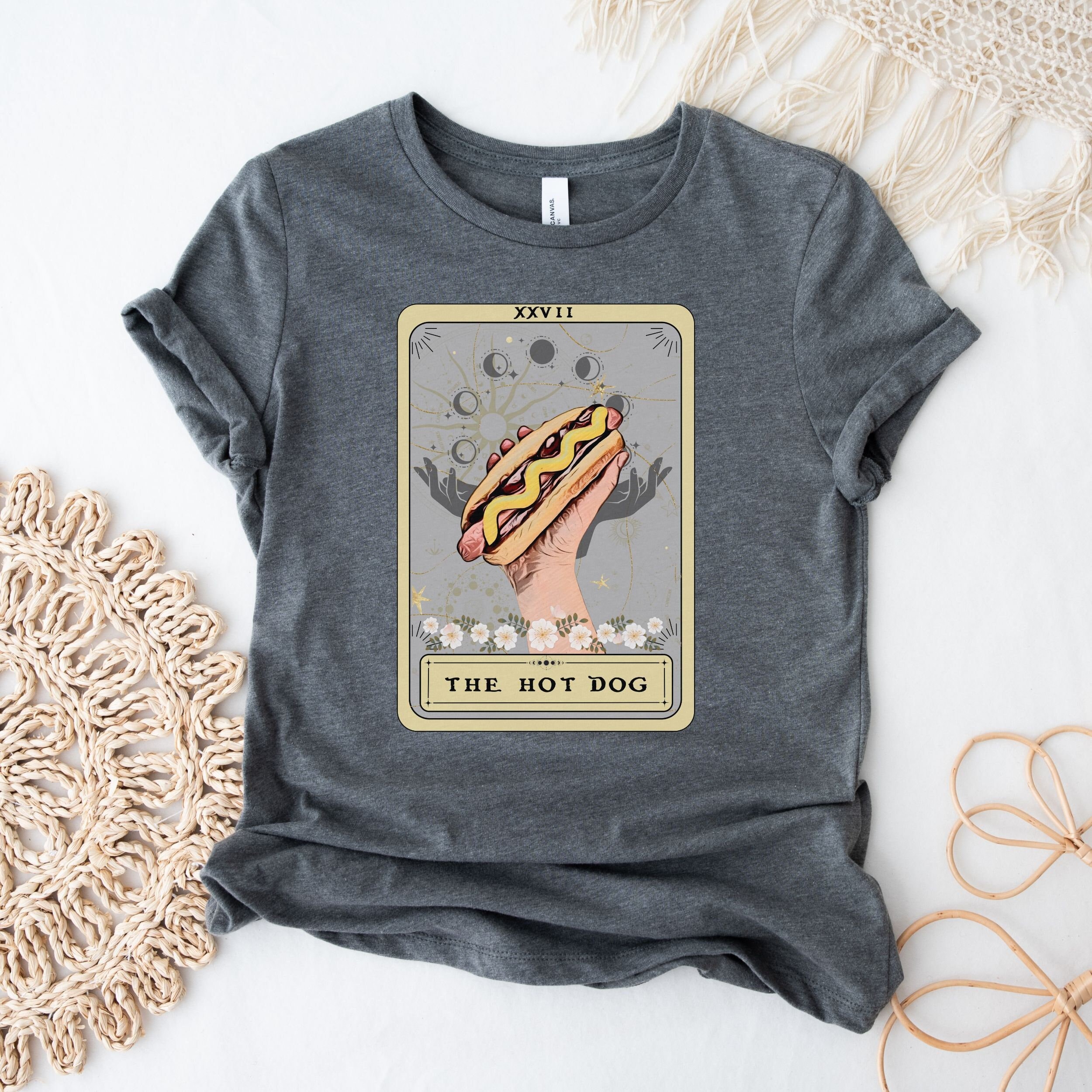 Hot Dog Tarot Card Shirt, Hot Dog Shirt, Funny Hot Dog t-shirt Hot Dog Lover Shirt Game day Shirt Food Tee Hotdog t Shirt Eating Competition