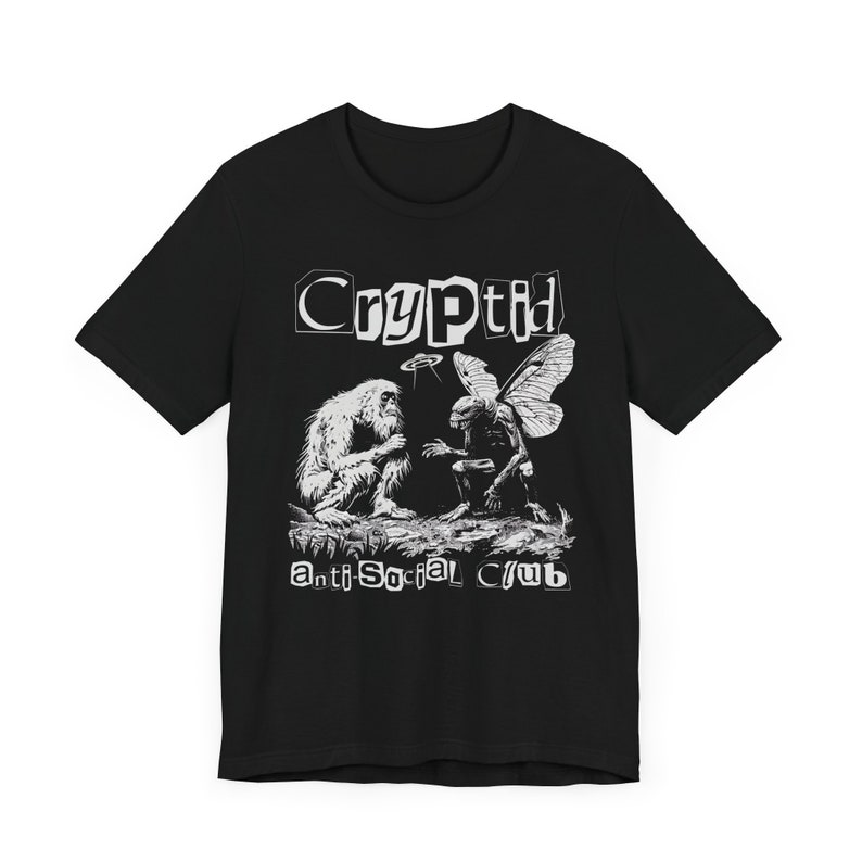 Cryptid T-Shirt: Bigfoot & Mothman Anti-Social Club Tee image 5