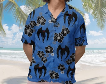 Mothman Hawaiiskjorta: Kryptid Skjorta med knappar