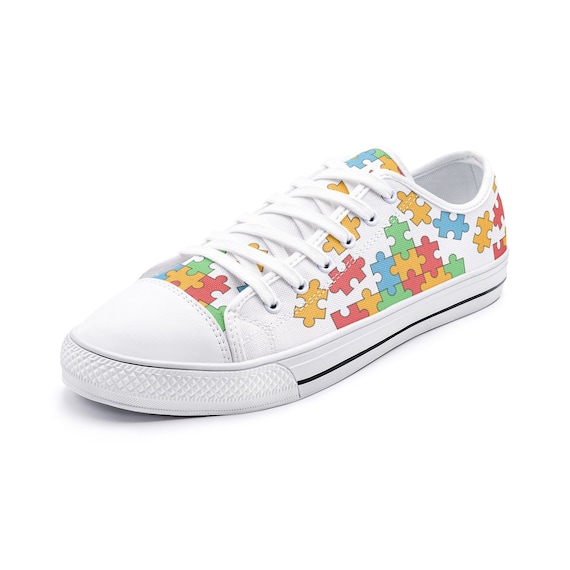 Puzzle Sneakers Low Top Canvas Puzzle Shoes - Etsy