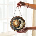 Sun & Moon Suncatcher Stained Glass: Celestial Window Hanging product logo