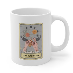 Knitter Mug The Knitter Tarot Card Mug, Knitters Pride Gifts Mug Gift for Knitter Mug Knitter Gift for Knitter, Knitters Gift Mug image 3