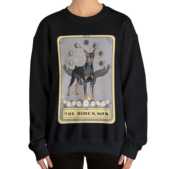 Doberman Sweatshirt The Doberman Tarot Card Sweatshirt Doberman Owner Gifts Dobermann Lover Sweater Doberman Jumper