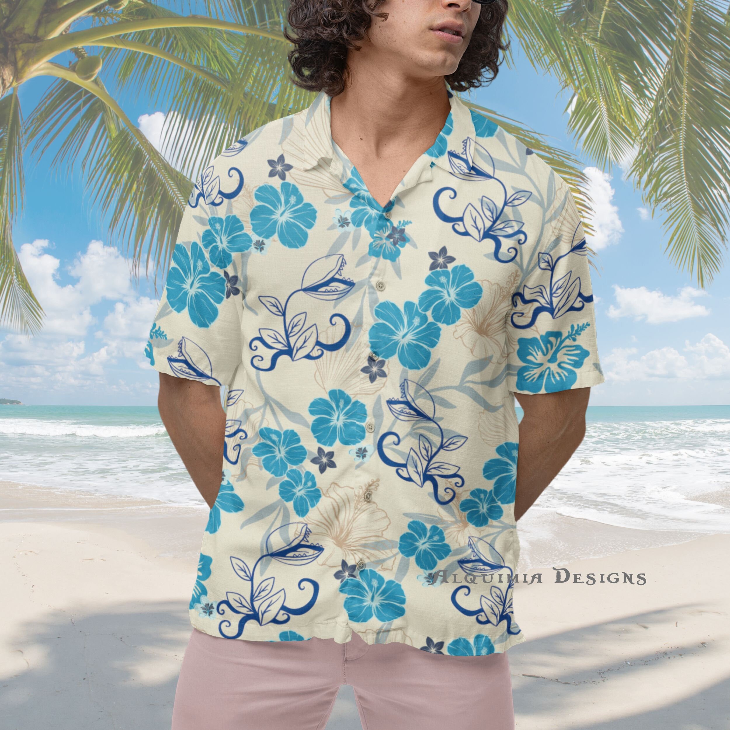 Carnivorous Plant Hawaiian Shirt, Plant Lover Shirt Short-sleeve Button Down Shirt Nepenthes