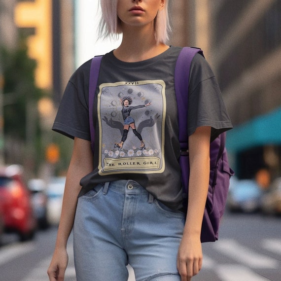 Roller Skater Tarot Card Shirt Roller Skate Shirt Roller Skating Shirt Roller Derby tshirt Roller Skater Girl Shirt Roller Skating Gift Tee