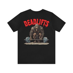 Kreuzheben Shirt, BACK PRINT Gewichtheben Shirt Gym T-shirt Geschenk für Gym Rats Crossfit Tee Bild 9