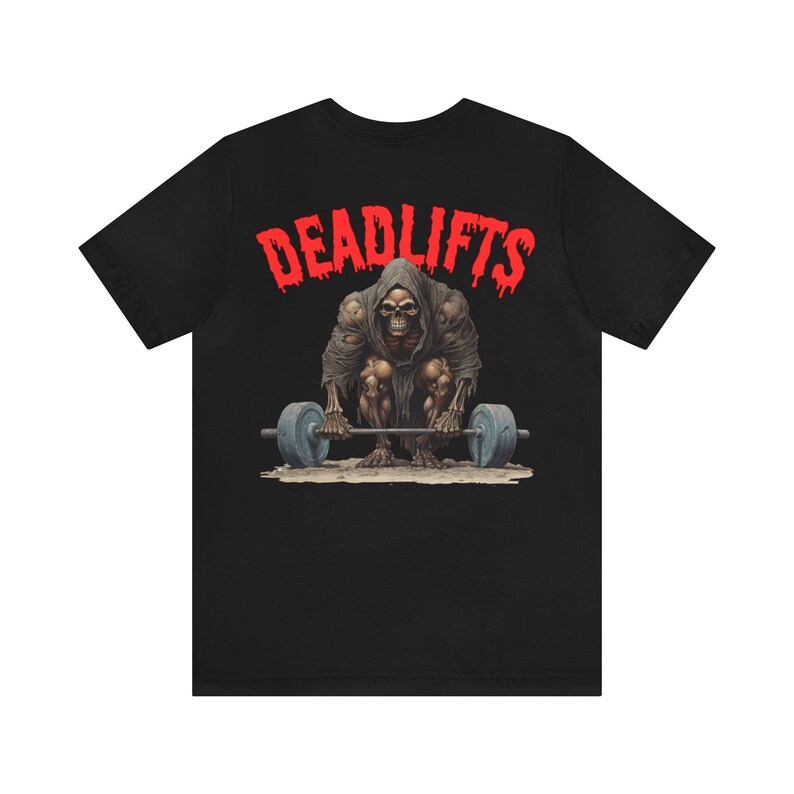 Kreuzheben Shirt, BACK PRINT Gewichtheben Shirt Gym T-shirt Geschenk für Gym Rats Crossfit Tee Bild 9