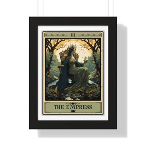 Die Kaiserin Tarotkarte gerahmter Druck, Tarot Dekor gerahmt Tarotkarte Kunstdruck Tarotkarte Print Poster