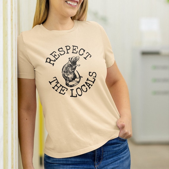 Rat Shirt, Respect The Locals Rat TShirt, Funny Rat T-shirt Vintage Style Rat Tee Rat Lover Gifts New York City Shirt