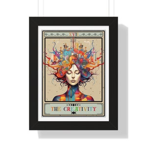 Creativity Wall Art The Creativity Tarot Card Framed Print Writer Wall Art Painter Gifts Creative Person Gifts Painting