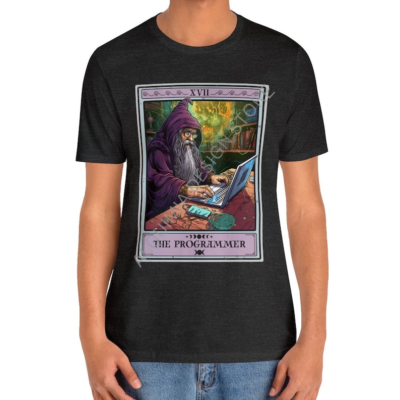 Programmerare, programmerare, tarotkort, programmerare, kodare, datornörd, mjukvaruingenjör, gåvor Dark Grey Heather