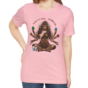 Knitting Goddess, Knitter Shirt Knitting Lover Gift for Knitter T-shirt Pink