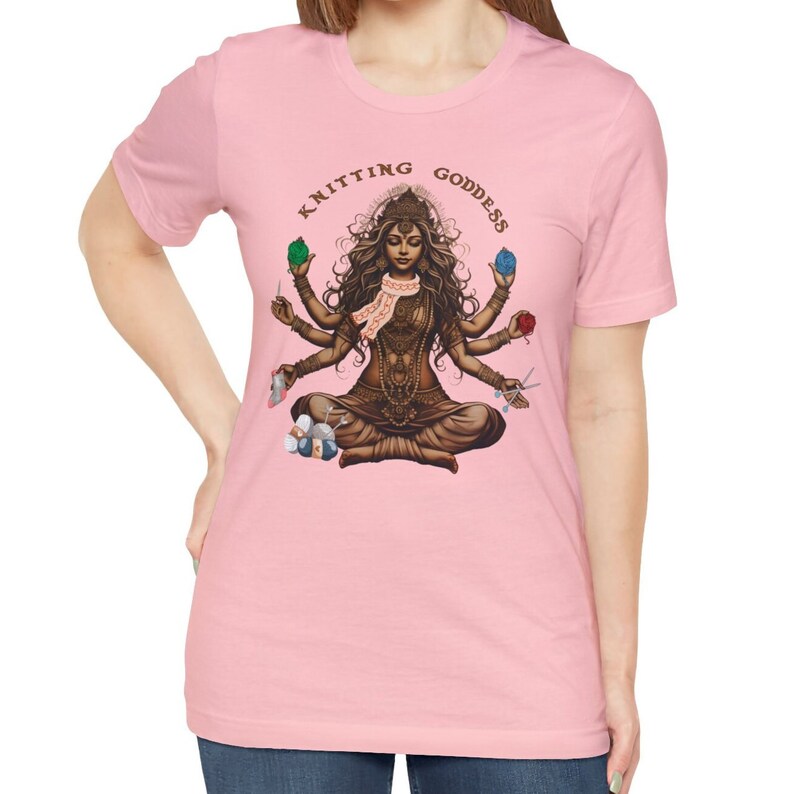 Knitting Goddess, Knitter Shirt Knitting Lover Gift for Knitter T-shirt Pink