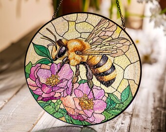 Attrape-soleil Abeille Artisanal : Décoration De Fenêtre En Acrylique éclatant - France