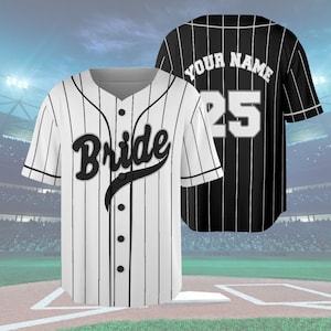 Bride and Groom Matching Baseball Jersey: Wedding Honeymoon Shirts for Husband and Wife