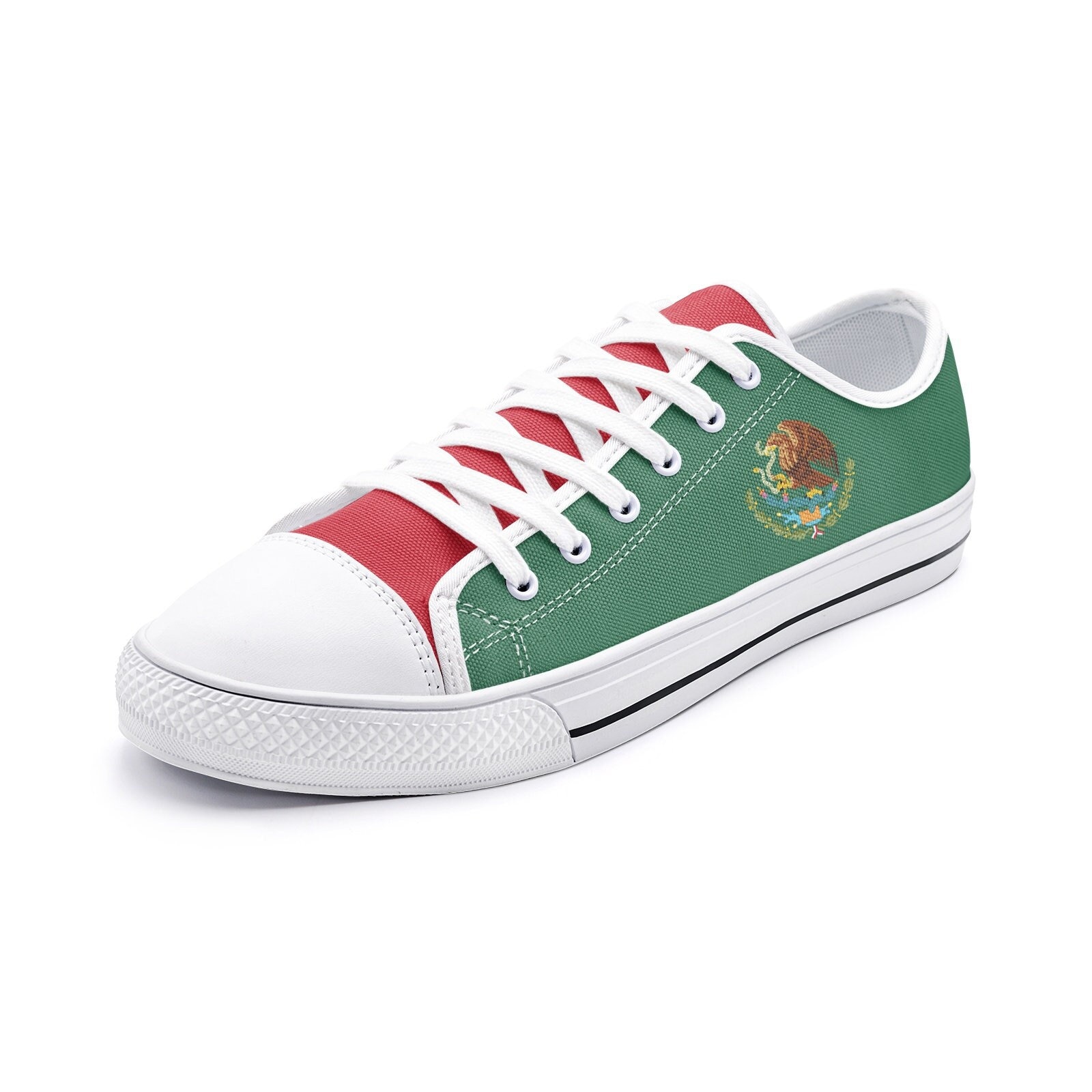 Mexico Flag Shoes Unisex Low Top Canvas Shoes Mexican Flag Shoes Gifts for Mexican