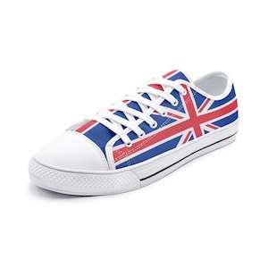 UK Flag Canvas Shoes Union Jack Canvas Shoes United Kingdom Flag Shoes